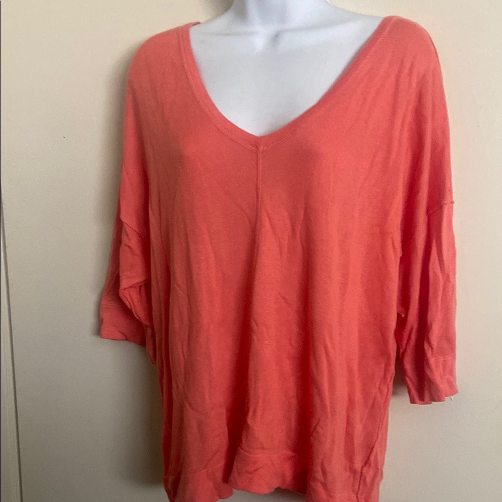 Spense Orange Long Sleeve Tee Effortlessly Chic